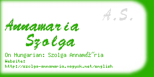 annamaria szolga business card